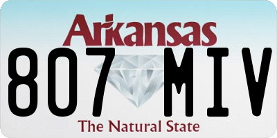AR license plate 807MIV