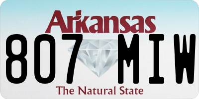 AR license plate 807MIW