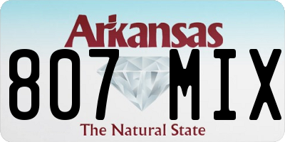 AR license plate 807MIX