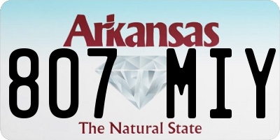AR license plate 807MIY