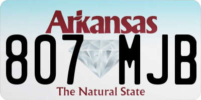 AR license plate 807MJB