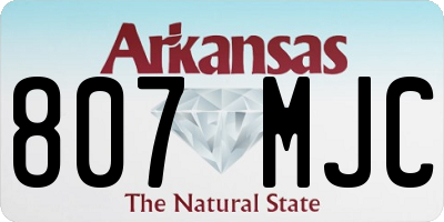 AR license plate 807MJC