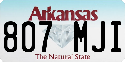 AR license plate 807MJI