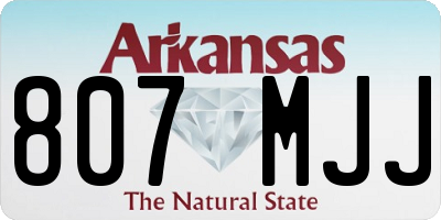 AR license plate 807MJJ