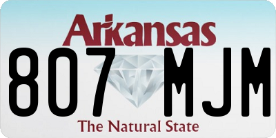 AR license plate 807MJM