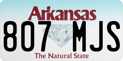 AR license plate 807MJS