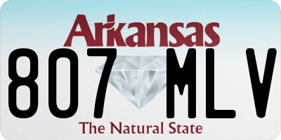 AR license plate 807MLV