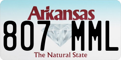 AR license plate 807MML