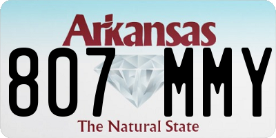 AR license plate 807MMY