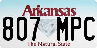 AR license plate 807MPC