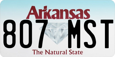 AR license plate 807MST