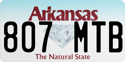 AR license plate 807MTB