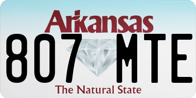AR license plate 807MTE