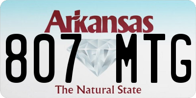 AR license plate 807MTG