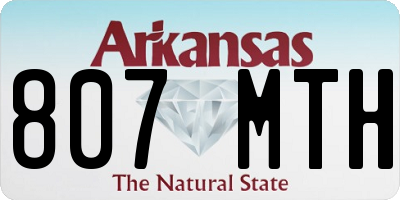 AR license plate 807MTH