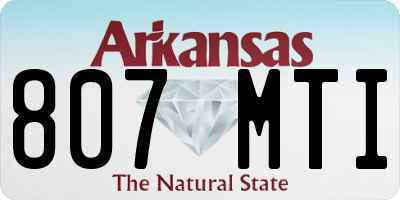 AR license plate 807MTI