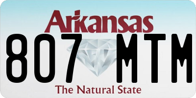 AR license plate 807MTM