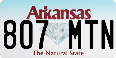 AR license plate 807MTN