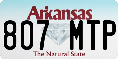 AR license plate 807MTP