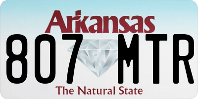 AR license plate 807MTR