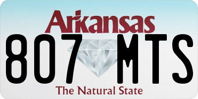 AR license plate 807MTS