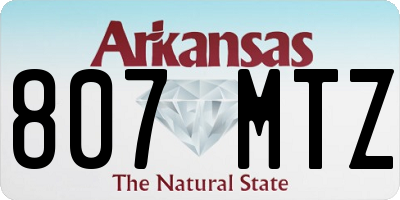 AR license plate 807MTZ