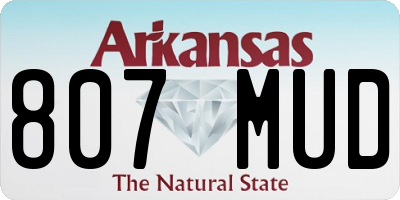 AR license plate 807MUD
