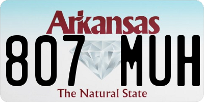 AR license plate 807MUH