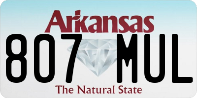 AR license plate 807MUL