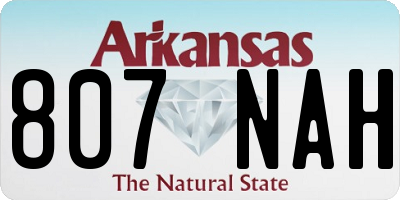 AR license plate 807NAH