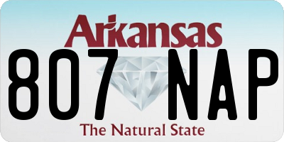 AR license plate 807NAP
