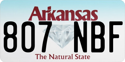 AR license plate 807NBF