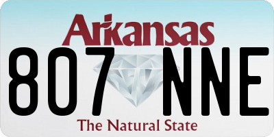 AR license plate 807NNE