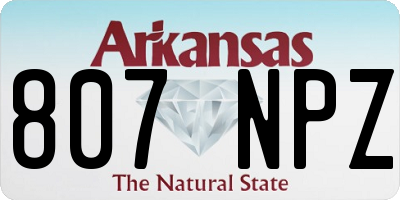 AR license plate 807NPZ