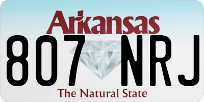 AR license plate 807NRJ