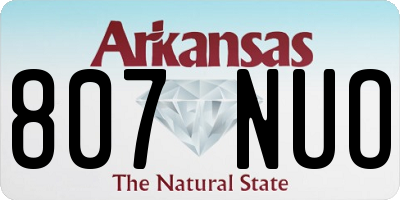 AR license plate 807NUO