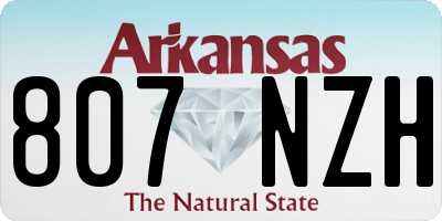 AR license plate 807NZH