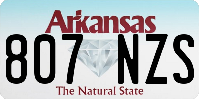 AR license plate 807NZS