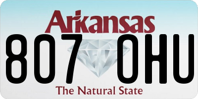AR license plate 807OHU