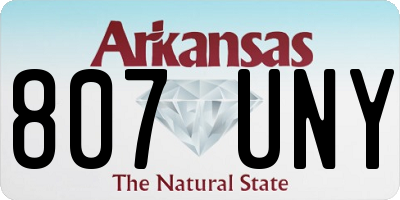 AR license plate 807UNY
