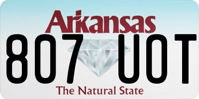 AR license plate 807UOT