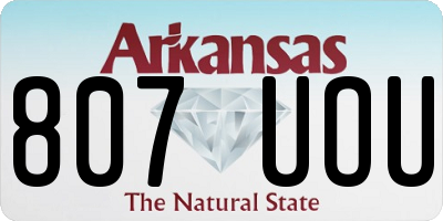 AR license plate 807UOU