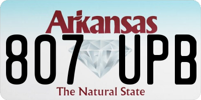 AR license plate 807UPB