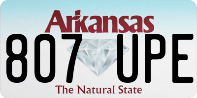 AR license plate 807UPE
