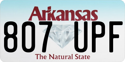 AR license plate 807UPF