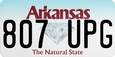 AR license plate 807UPG