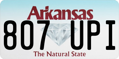 AR license plate 807UPI