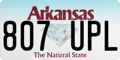 AR license plate 807UPL