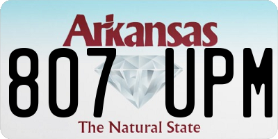 AR license plate 807UPM