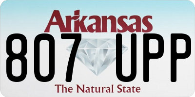 AR license plate 807UPP